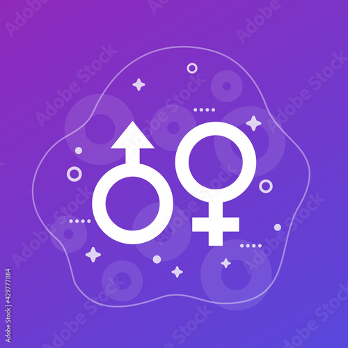gender, sex symbols, vector icons