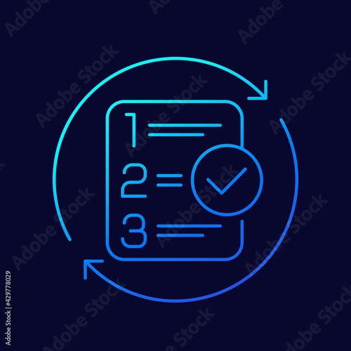 priority, prioritize line icon, vector