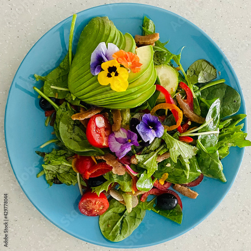 salad with vegetables and fruits