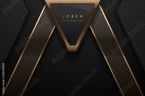Abstract black and gold background