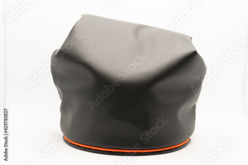 Photo lens storage bag with white background