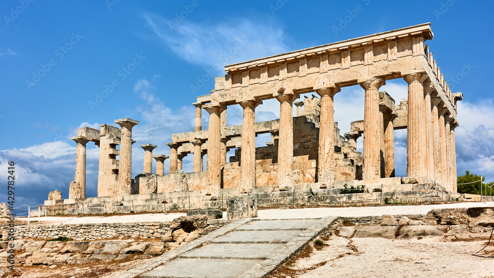 Temple of Aphaea in Aegina in Greece