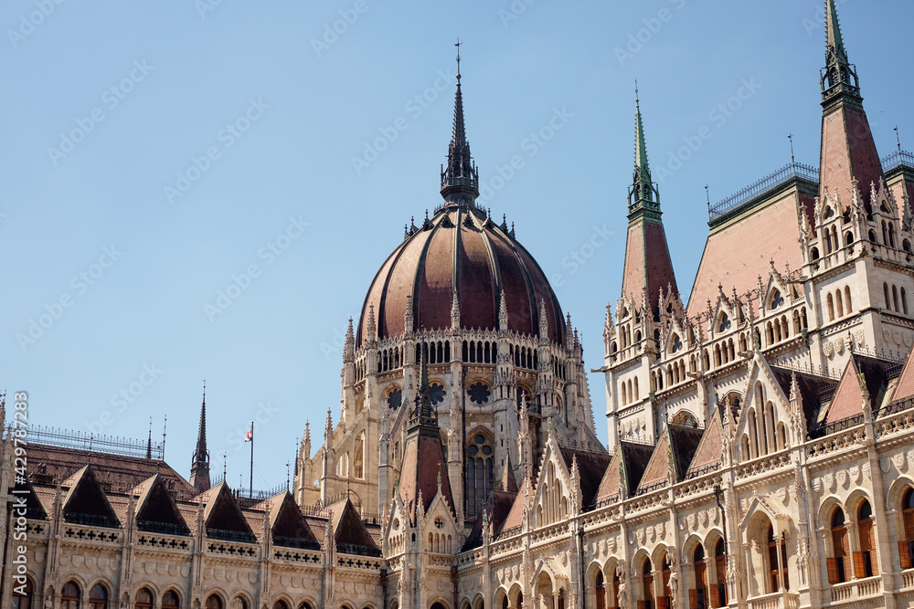 Budapest, Hungary, dome of Parliament building
