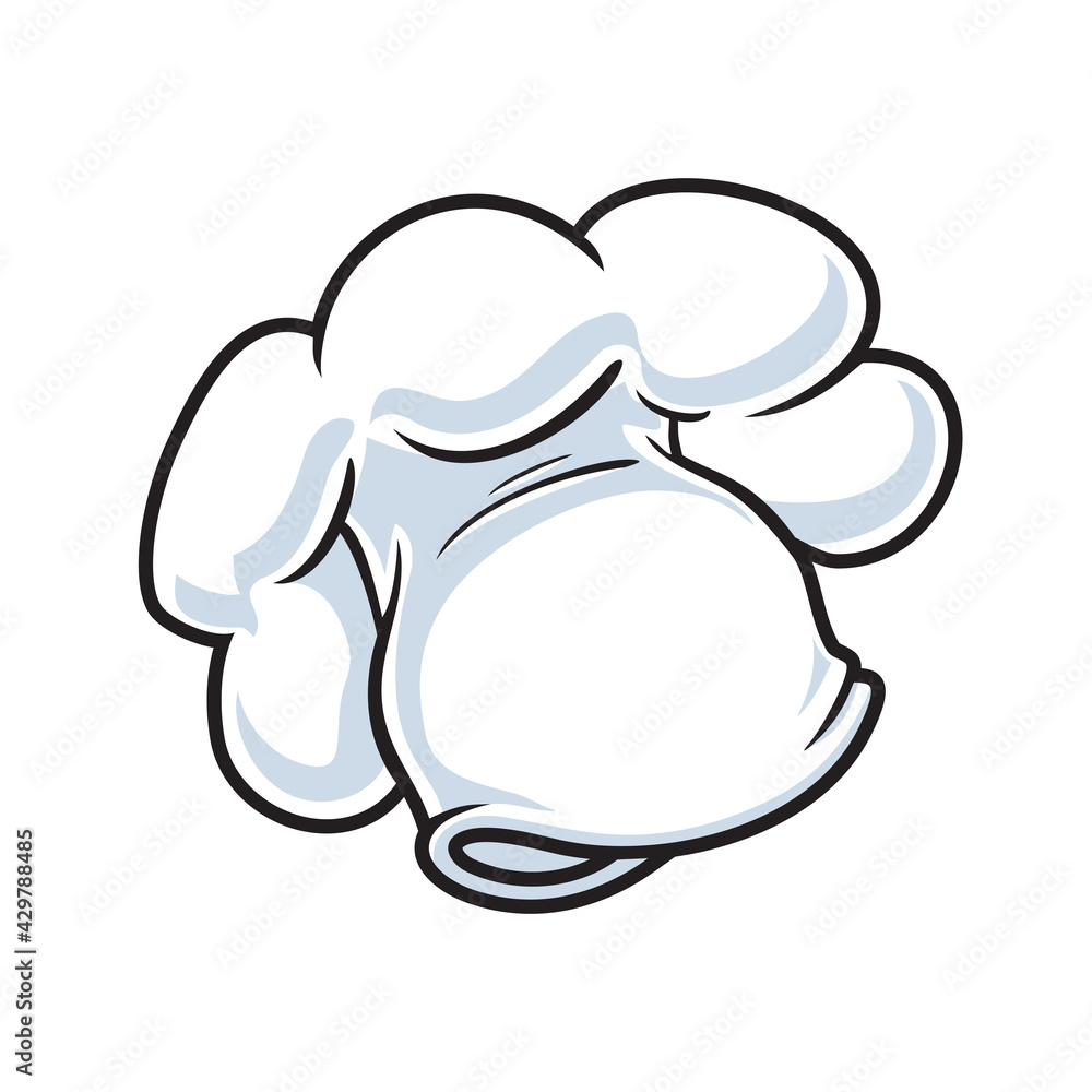 cartoon style chef hat illustration isolated on white background cartoon style chef hat illustration isolated on white background