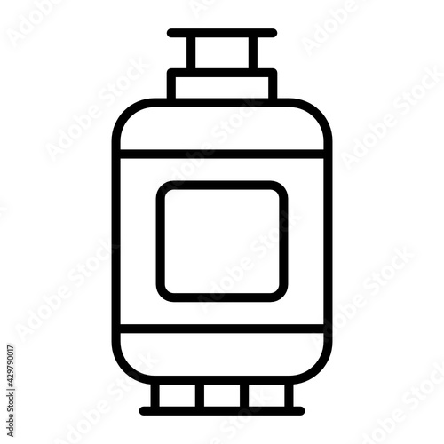 LPG or CNG Gas cylinder Concept, ac refrigerant gas Vector Icon Design, Motor Vehicle Service and automobile repair shop Symbol, Lorry spare parts Sign, auto mechanic stock illustration
