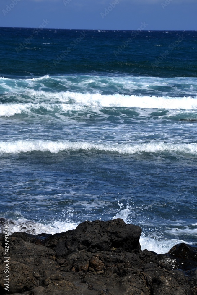 Rocks and waves in the south of Tenerife