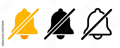 Notification bell icon. Incoming inbox message. New message notofication icons collection. Alarm symbol. Stock vector