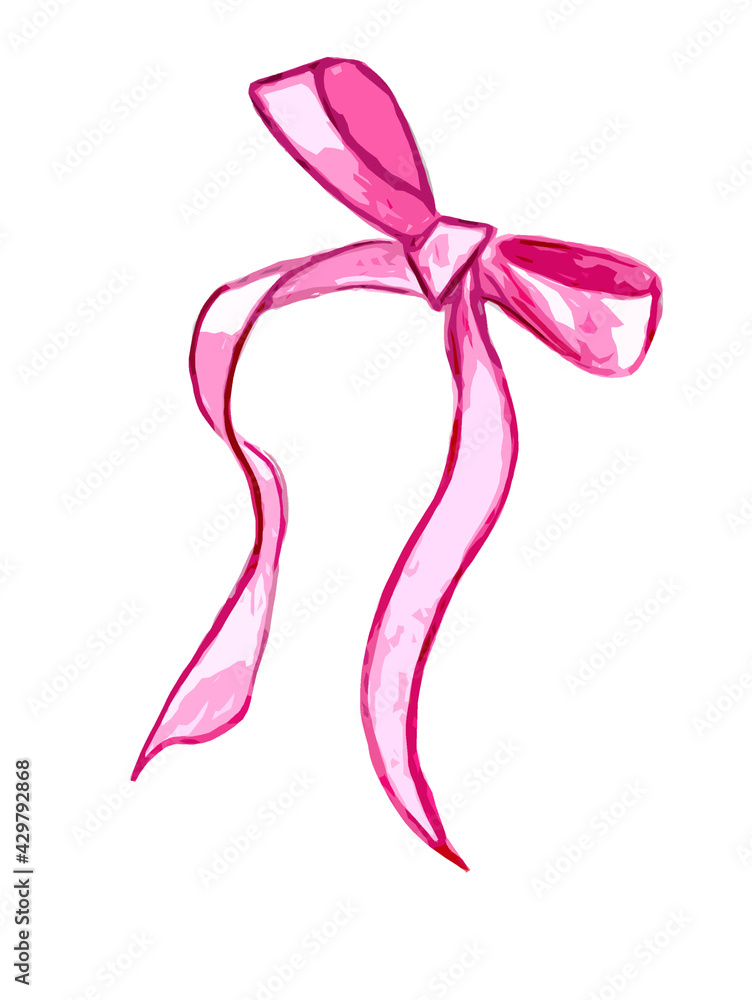Graphic image of a pink bow on a white background Graphic image of a pink bow on a white background