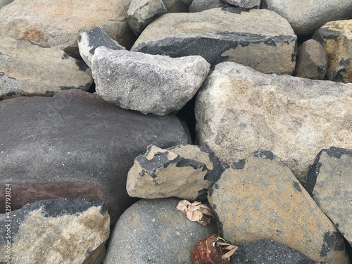 The beach, the stone beach, stones on beaches, the beach with big stones