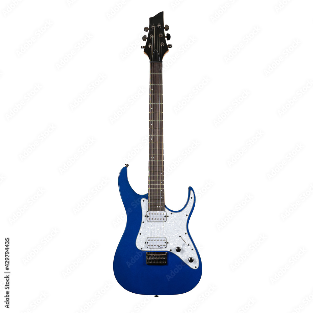 © olga_demina - Blue Electric guitar isolated over white background