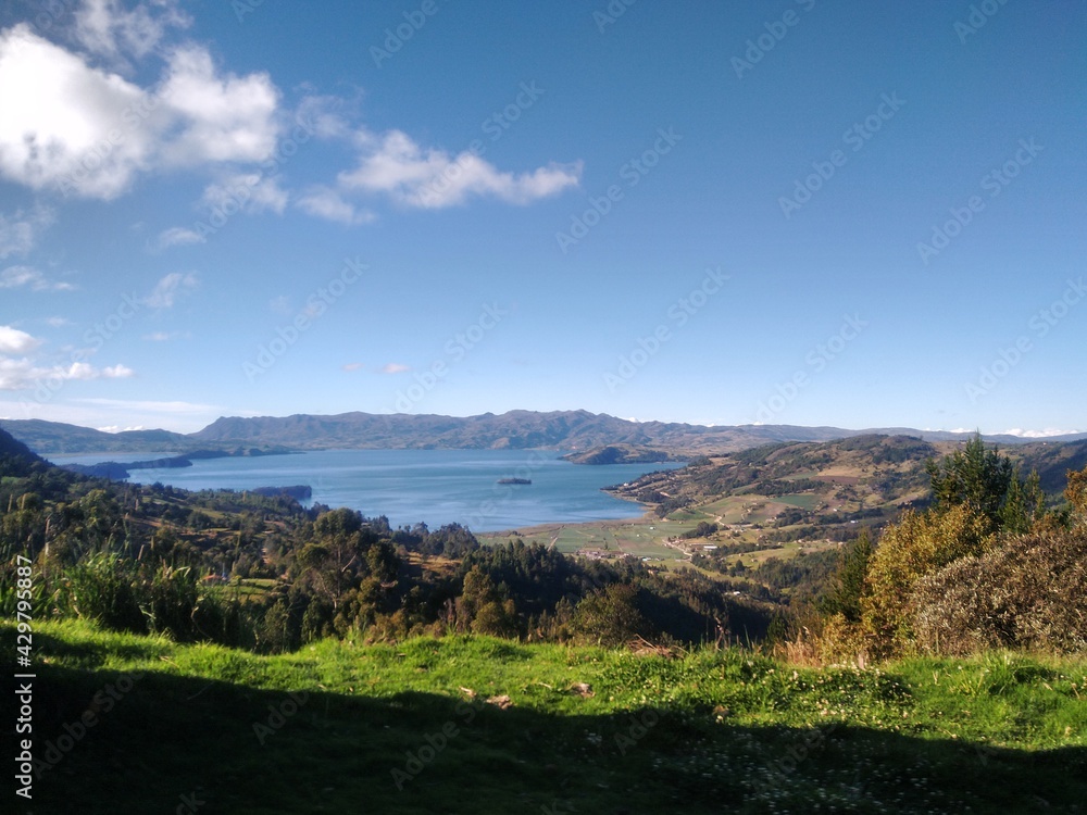 Fototapeta premium Lake Tota is the largest lake in Colombia, located in the east of Boyacá department.