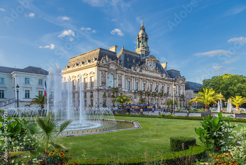 Tours, France. City Hall at Jean Jaures Square Fototapet