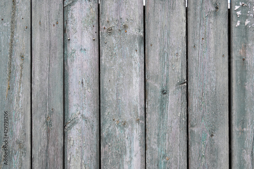 texture of painted old fence, sky color, vertical plank, background, place for text