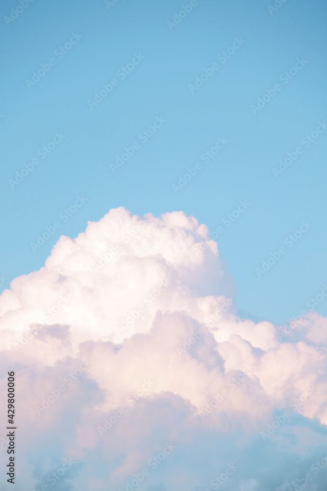 background of light and fluffy cumulus clouds