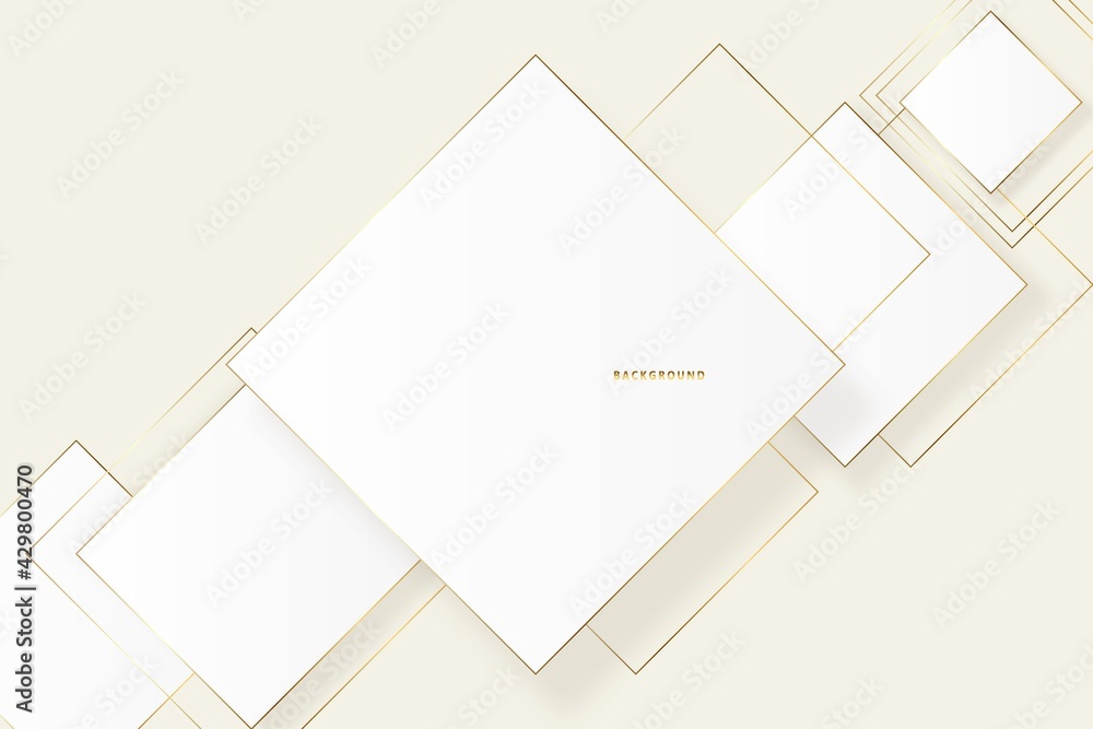 White square background is golden. White square background is golden.