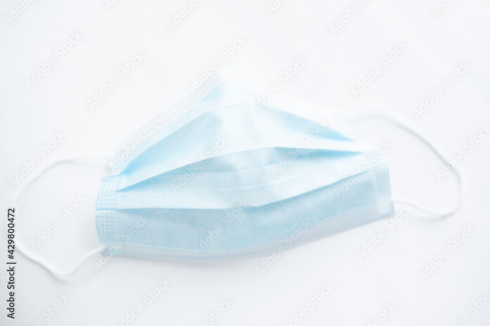 Surgical mask corona virus protection on a white background Surgical mask corona virus protection on a white background