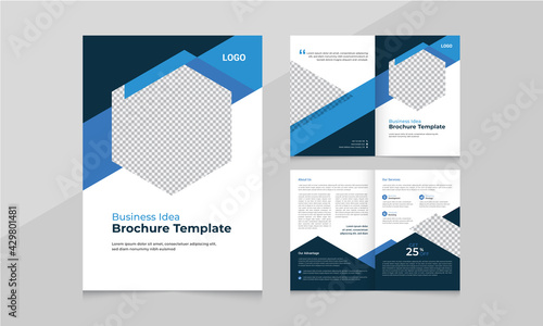 Bifold corporate brochure layout, Creative business Brochure template design