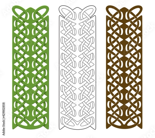 Knotted decorative element in Celtic style, with bonus variations.