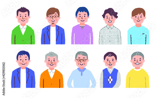 男性10人 上半身 セット
