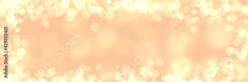 Bokehhintergrund in hellen warmen orange gelb Farben  - für eigene Gestaltung, abstrakter Bokehhintergrund mit unterschiedlichen Bokekkreisen für Design