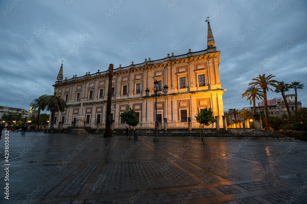 Fototapeta premium View of the strret in Seville