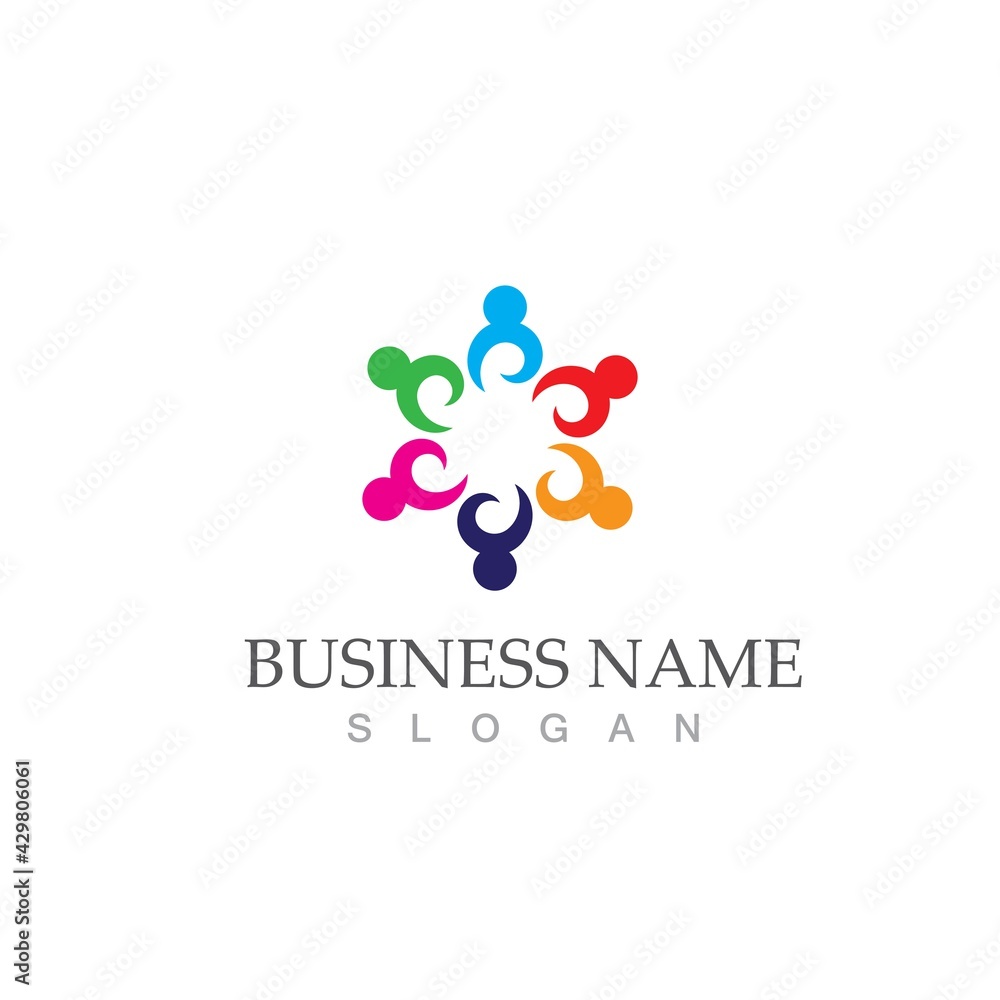 Community, network and social icon Community, network and social icon