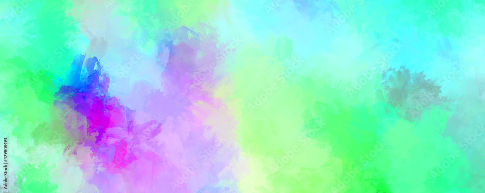 Brushed Painted Abstract Background. Brush stroked painting. Artistic vibrant and colorful wallpaper.