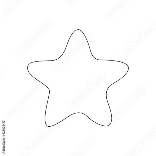 One line drawing of a Starfish
