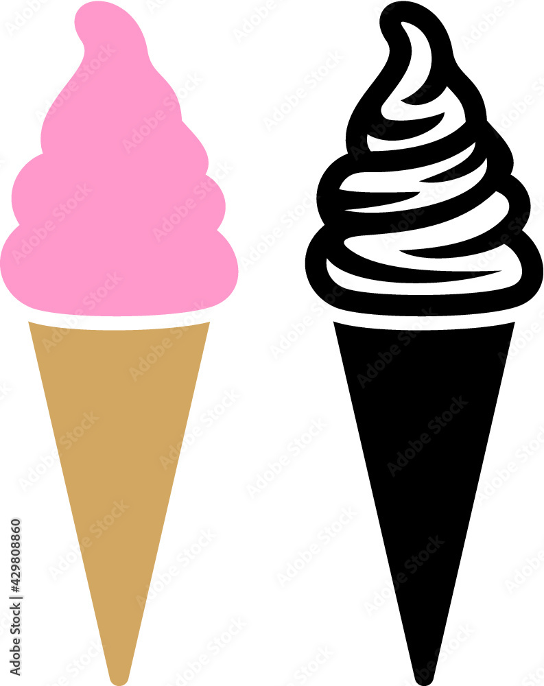 Vector illustration of the ice cream sign Vector illustration of the ice cream sign
