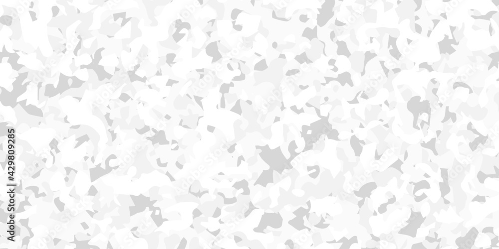 Snow zone camouflage seamless pattern, banner area space for text