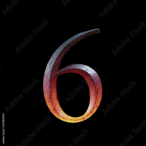 3d letter made of forge hot iron for movie of game logo
