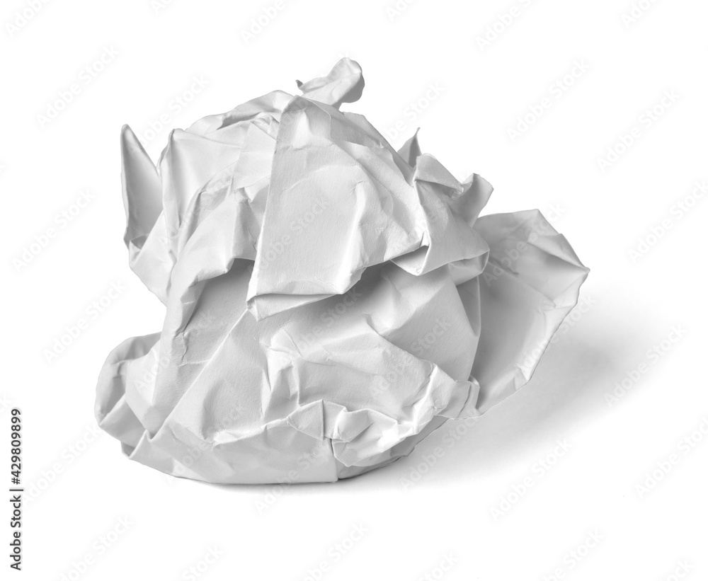 paper ball crumpled garbage trash mistake
