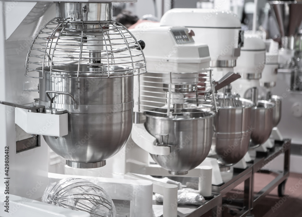 Close up of commercial bread mixer. Food mixing machine for food industry  Stock-Foto | Adobe Stock