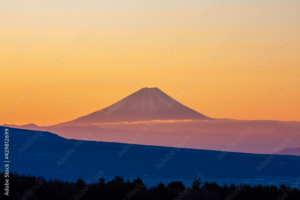 mountain at sunset