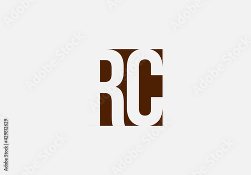 RC letter mark logo design template