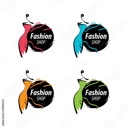 Fashion boutique dress with heart shaped shoulder hanger logo