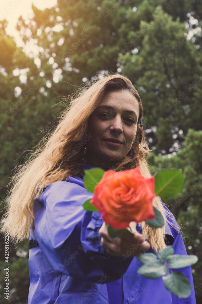 ginger girl with a rose ginger girl with a rose