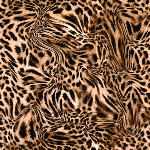 leopard skin texture seamless pattern