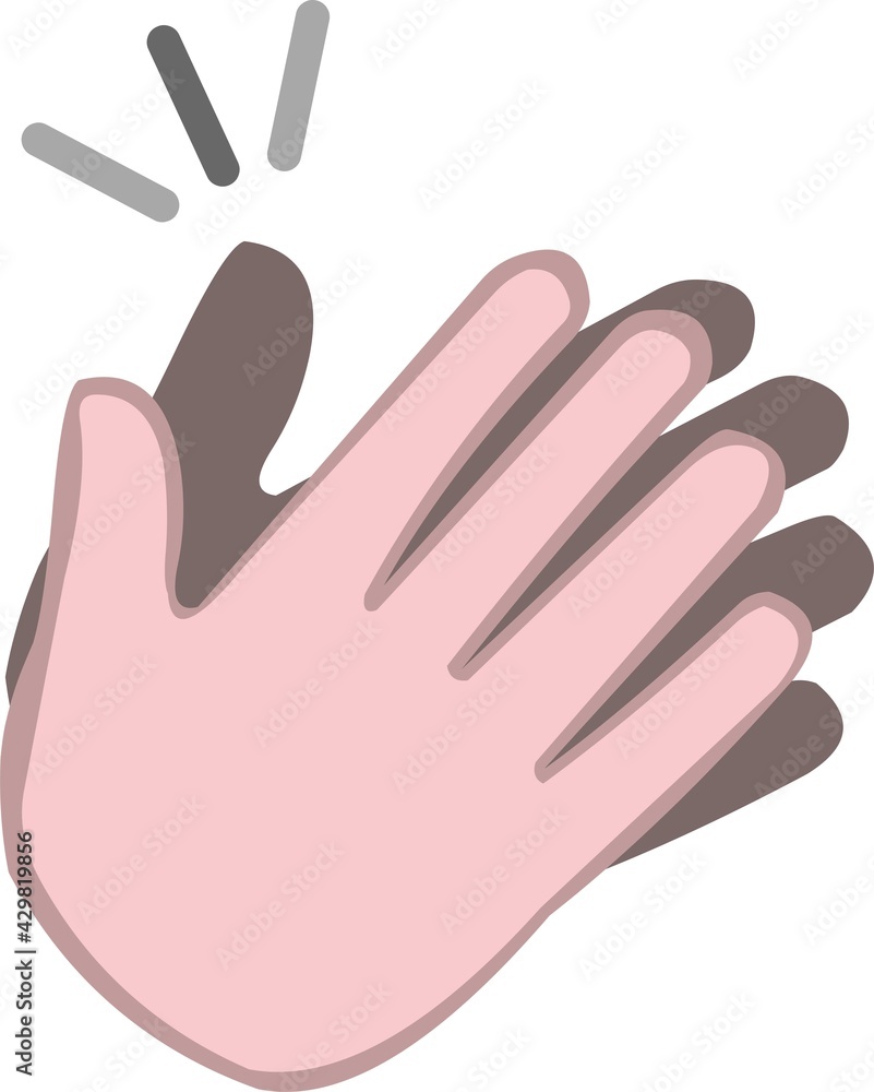 Vector emoticon illustration of a clapping hand Vector emoticon illustration of a clapping hand