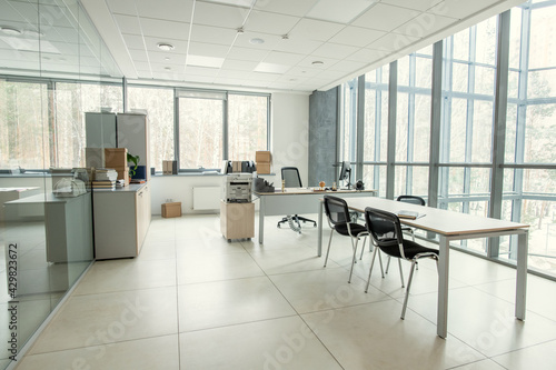 Office with panoramic window