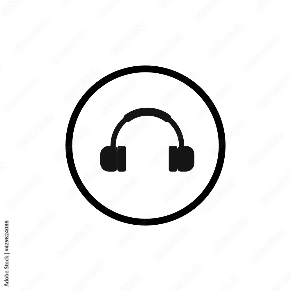 Earphone icon. Symbol for your web site design, logo, app, UI. Earphone icon. Symbol for your web site design, logo, app, UI.