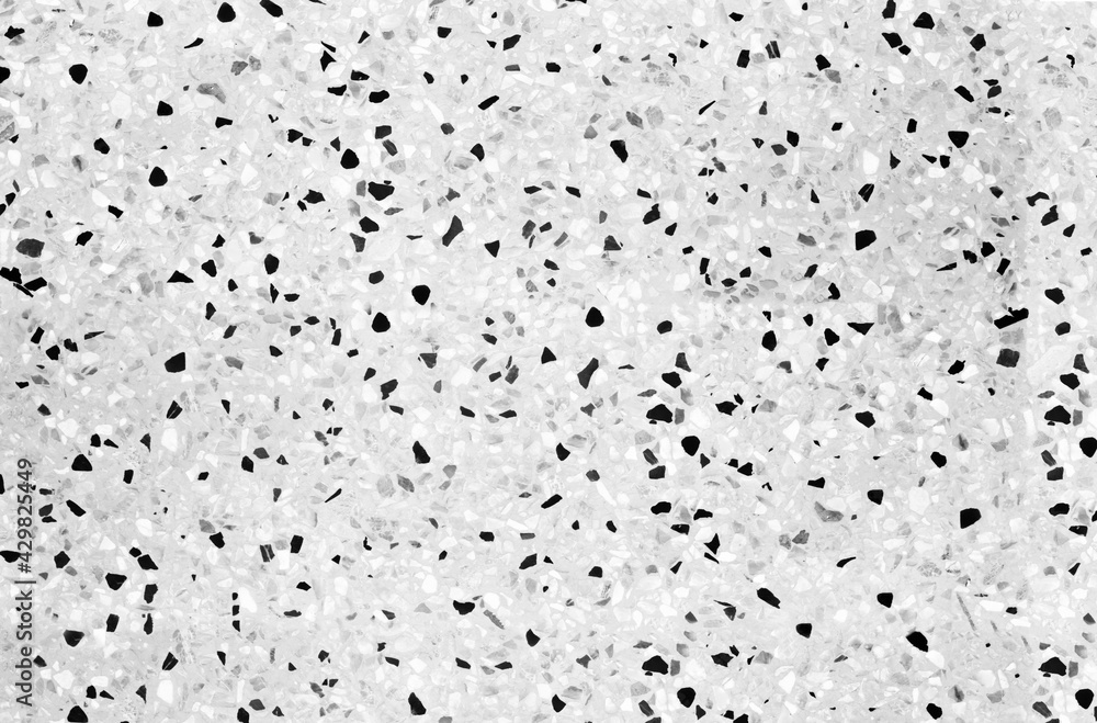 Terrazzo flooring marble stone wall texture abstract background. black and white terrazzo floor tile on cement surface Terrazzo flooring marble stone wall texture abstract background. black and white terrazzo floor tile on cement surface