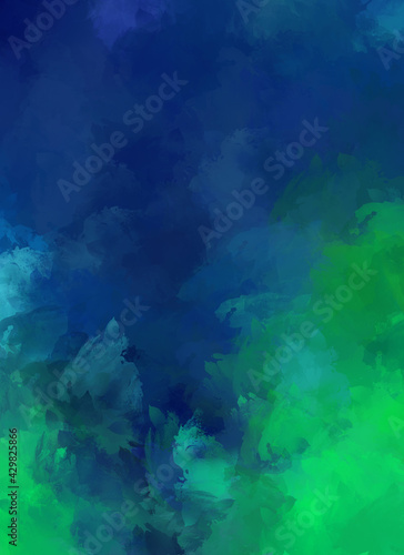 Creative abstract painting. Background with artistic brush strokes. Colorful and vibrant illustration. Painted art.