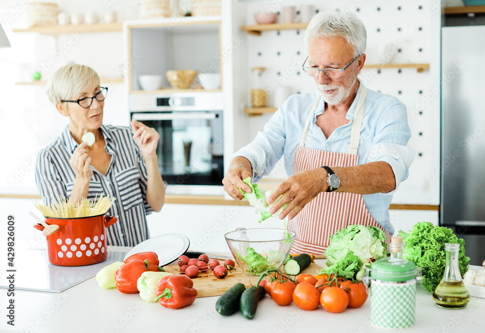 love kitchen senior woman man couple home retirement happy food smiling husband wife together person love kitchen senior woman man couple home retirement happy food smiling husband wife together person