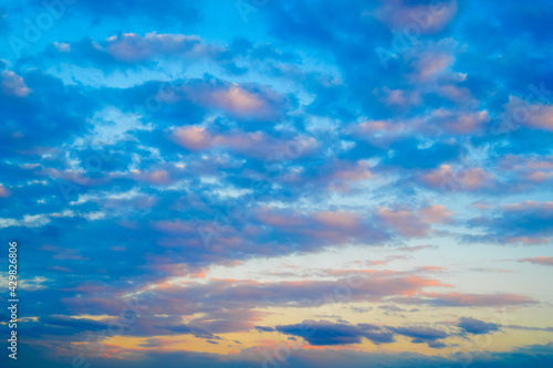 high resolution sky  Vivid sunset sky in pastel colors