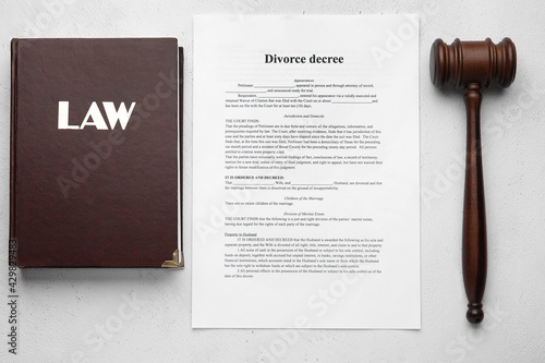 Judge's gavel with law book...
