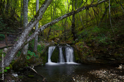 Bigar waterfall  Cheile Nerei National Park  Romania 