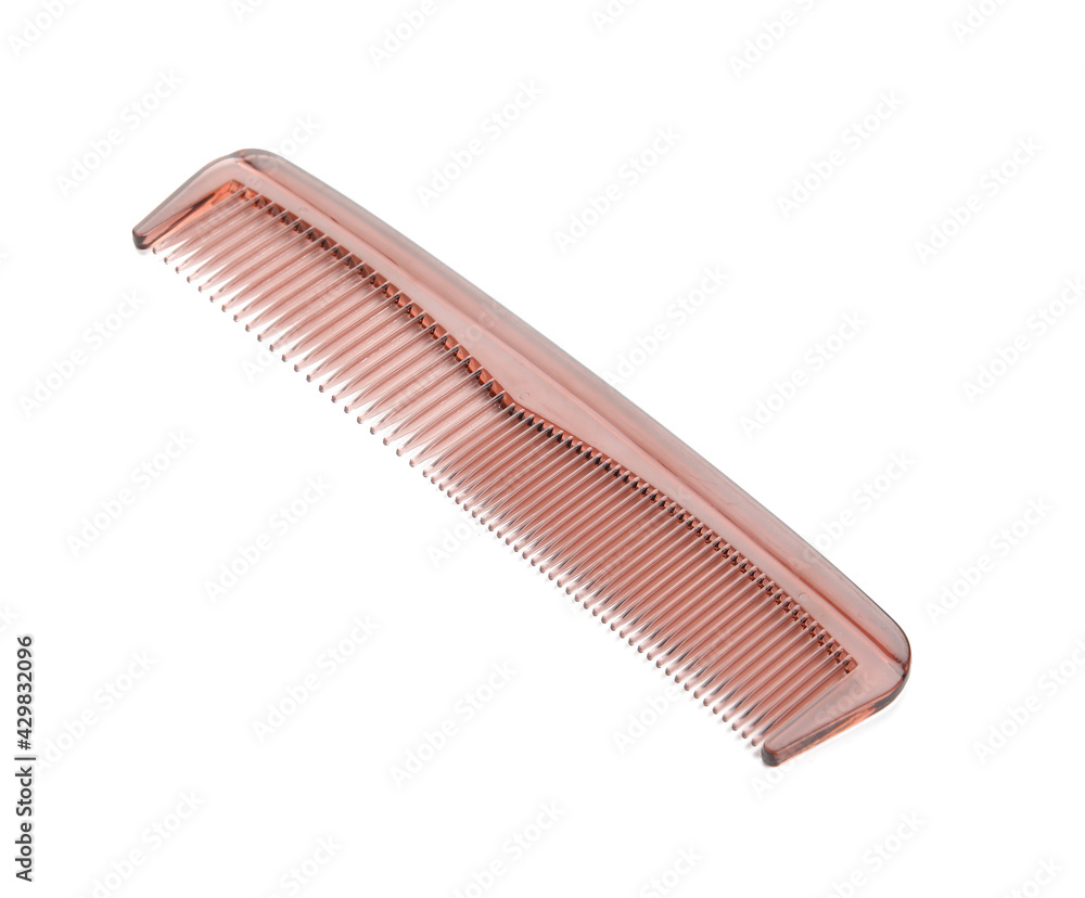 Plastic hair comb on white background Plastic hair comb on white background