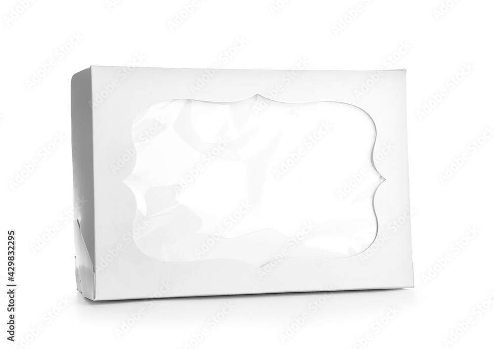 Blank paper box on white background Blank paper box on white background