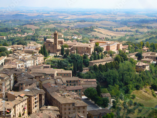 panorama of the city of siena